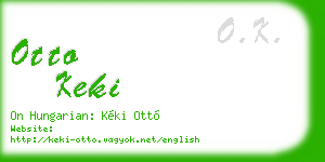 otto keki business card